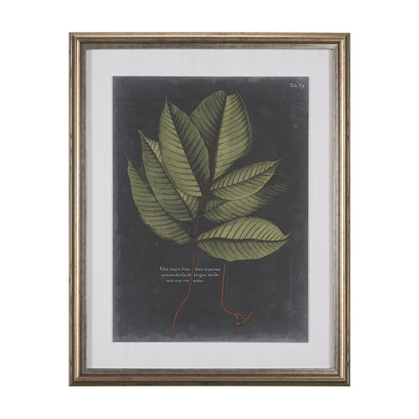 Foliage Dramatique III by Vision Studio Hand Embellished Textured Framed Art Print Matted under Glas from Mercana - Luna Furniture