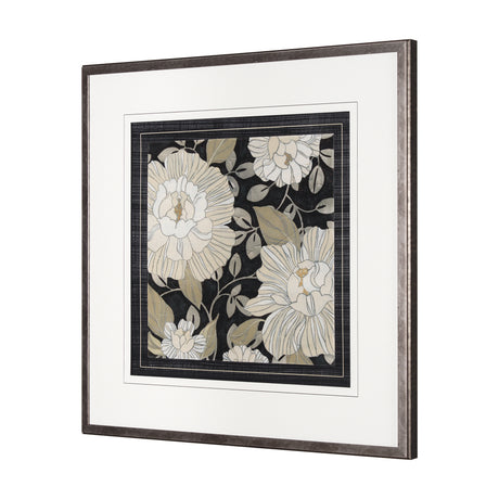 Garden Noir II by June Erica Vess a Hand Embellished Textured Framed Art Print Matted under Glass from Mercana - Luna Furniture