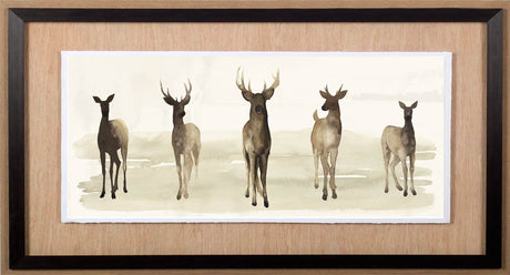 Deer Line I by Grace Popp a Framed Art Print Matted under Glass from Mercana - Luna Furniture