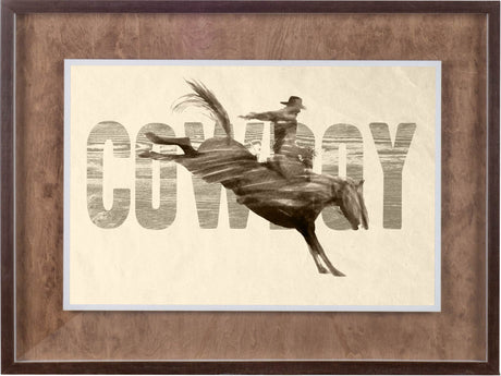 Cowboy by THE Studio a Framed Art Print Matted under Glass from Mercana - Luna Furniture