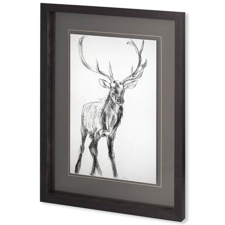 Young Elk by Harvey, Brenna a Framed Art Print Matted under Glass from Mercana - Luna Furniture
