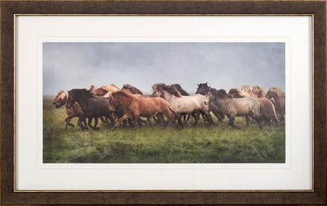 Custom Icelandic Horses XIII (MC) by PH Burchett Hand Embellished Framed Photo Art Print Matted unde from Mercana - Luna Furniture