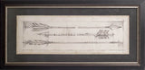 Custom Arrow Schematic I (MC) by Ethan Harper Hand Embellished Framed Art Print Matted under Glass from Mercana - Luna Furniture