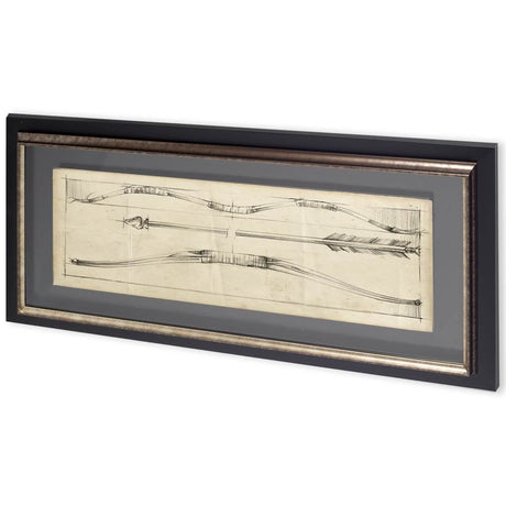 Custom Arrow Schematic II (MC) by Ethan Harper Hand Embellished Framed Art Print Matted under Glass from Mercana - Luna Furniture