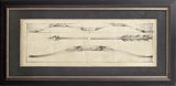 Custom Arrow Schematic II (MC) by Ethan Harper Hand Embellished Framed Art Print Matted under Glass from Mercana - Luna Furniture