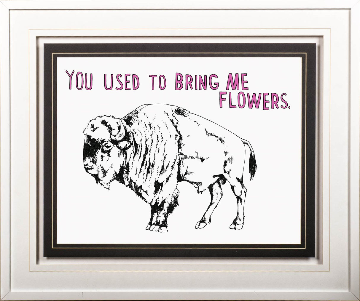 Bison by Marie, Natasha a Framed Art Print Matted under Glass from Mercana - Luna Furniture