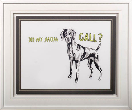 Weimaraner by Marie, Natasha a Framed Art Print Matted under Glass from Mercana - Luna Furniture
