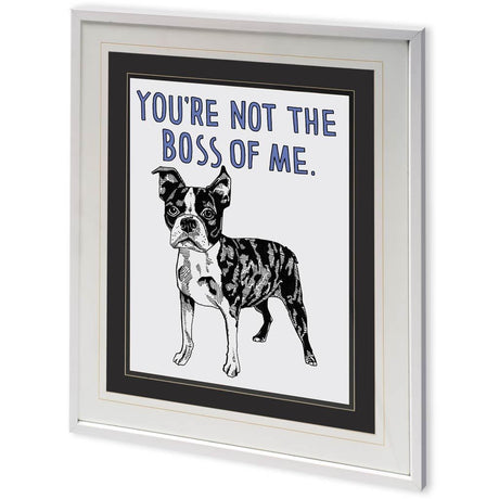 Boston Terrier by Natasha Marie a Framed Art Print Matted under Glass from Mercana - Luna Furniture