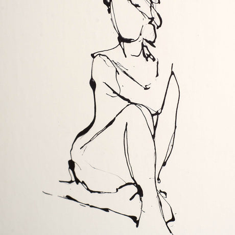 Contour Figure 2 by Stefano Altamura a Hand Embellished Textured Framed Art Print Matted under Glass from Mercana - Luna Furniture