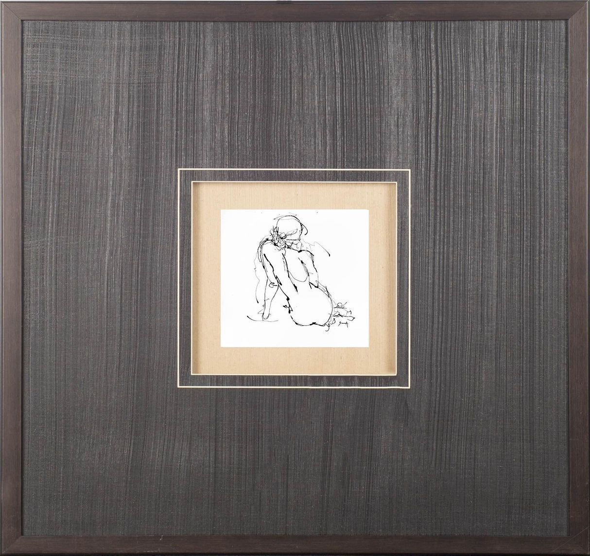 Contour Figure 4 by Stefano Altamura a Hand Embellished Textured Framed Art Print Matted under Glass from Mercana - Luna Furniture