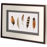 Red Rock Feathers I by Grace Popp a Hand Embellished Textured Framed Art Print Matted under Glass from Mercana - Luna Furniture