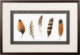 Red Rock Feathers I by Grace Popp a Hand Embellished Textured Framed Art Print Matted under Glass from Mercana - Luna Furniture