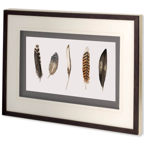 Red Rock Feathers II by Grace Popp a Hand Embellished Textured Framed Art Print Matted under Glass from Mercana - Luna Furniture