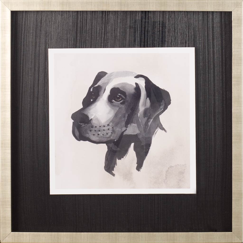 Small Inked Dogs I by Grace Popp a Hand Embellished Textured Framed Art Print Matted under Glass from Mercana - Luna Furniture
