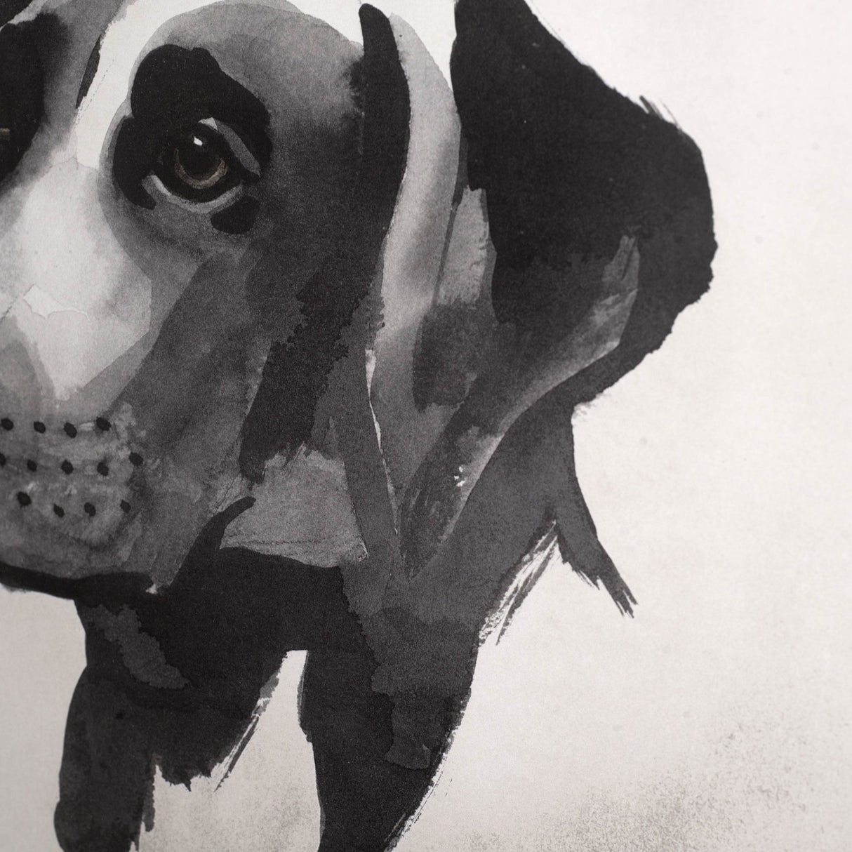 Small Inked Dogs I by Grace Popp a Hand Embellished Textured Framed Art Print Matted under Glass from Mercana - Luna Furniture