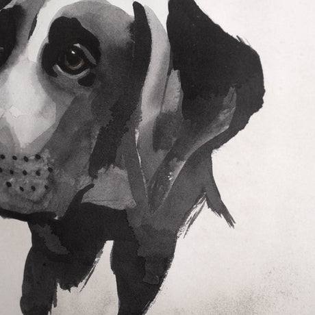 Small Inked Dogs I by Grace Popp a Hand Embellished Textured Framed Art Print Matted under Glass from Mercana - Luna Furniture