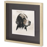 Small Inked Dogs II by Grace Popp a Hand Embellished Textured Framed Art Print Matted under Glass from Mercana - Luna Furniture