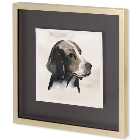 Small Inked Dogs II by Grace Popp a Hand Embellished Textured Framed Art Print Matted under Glass from Mercana - Luna Furniture