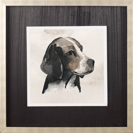 Small Inked Dogs II by Grace Popp a Hand Embellished Textured Framed Art Print Matted under Glass from Mercana - Luna Furniture