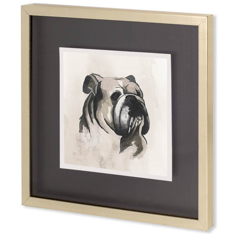 Small Inked Dogs III by Grace Popp a Hand Embellished Textured Framed Art Print Matted under Glass from Mercana - Luna Furniture