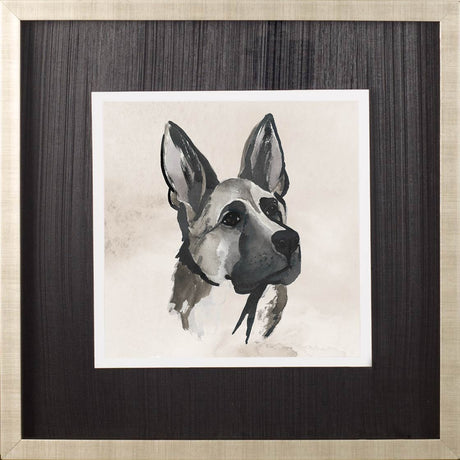 Small Inked Dogs IV by Grace Popp a Hand Embellished Textured Framed Art Print Matted under Glass from Mercana - Luna Furniture
