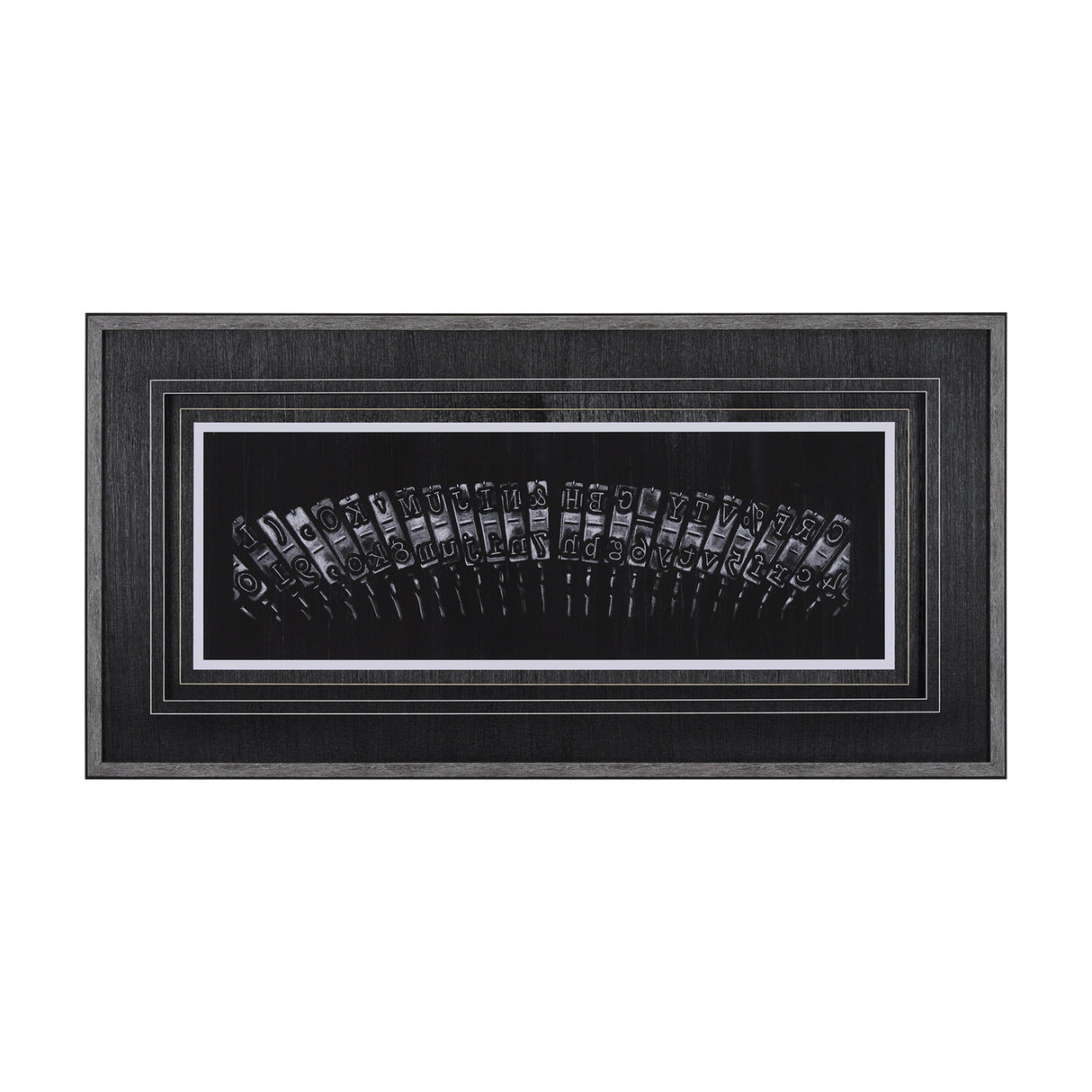 Antique Typewriter Bars by Ethan Harper Hand Embellished Textured Framed Photo Art Print Matted unde from Mercana - Luna Furniture