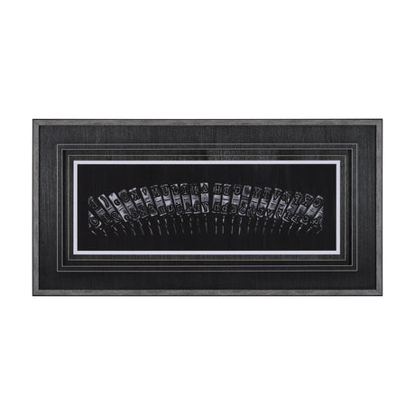 Antique Typewriter Bars by Ethan Harper Hand Embellished Textured Framed Photo Art Print Matted unde from Mercana - Luna Furniture