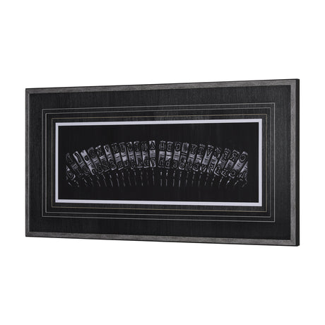 Antique Typewriter Bars by Ethan Harper Hand Embellished Textured Framed Photo Art Print Matted unde from Mercana - Luna Furniture