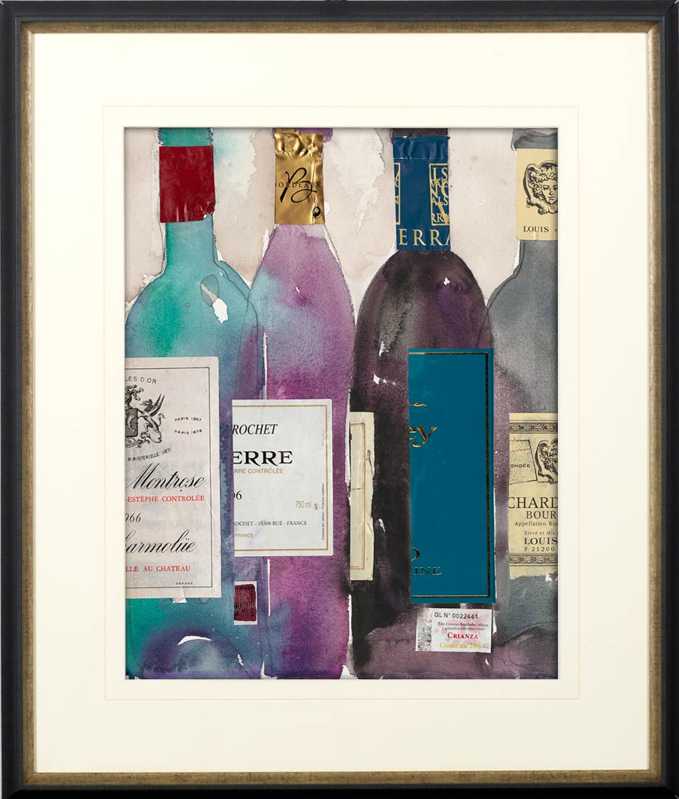 Dinner Party II by Samuel Dixon a Hand Embellished Textured Framed Art Print Matted under Glass from Mercana - Luna Furniture