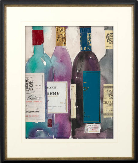Dinner Party II by Samuel Dixon a Hand Embellished Textured Framed Art Print Matted under Glass from Mercana - Luna Furniture
