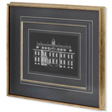 Vintage Facade Blueprint IV by H. Hulsburgh a Framed Art Print Matted under Glass from Mercana - Luna Furniture