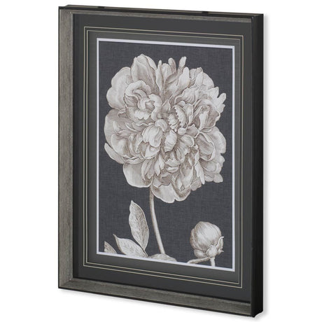 Dramatic Peony I by Vision Studio a Hand Embellished Textured Framed Art Print Matted under Glass from Mercana - Luna Furniture