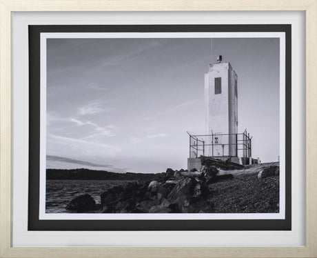 Browns Point Lighthouse by Bisig, Steve a Framed Photo Art Print Matted under Glass from Mercana - Luna Furniture