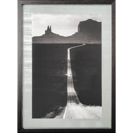 Desert Highway by Hakan Strand a Hand Embellished Textured Framed Art Photograph Matted under Glass from Mercana - Luna Furniture