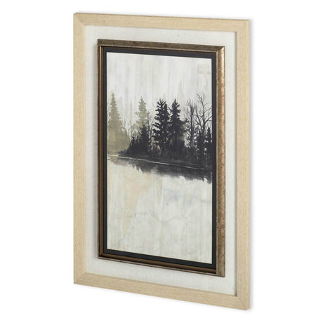 Pine Island I by Naomi McCavitt a Hand Embellished Textured Framed Art Print Matted under Glass from Mercana - Luna Furniture