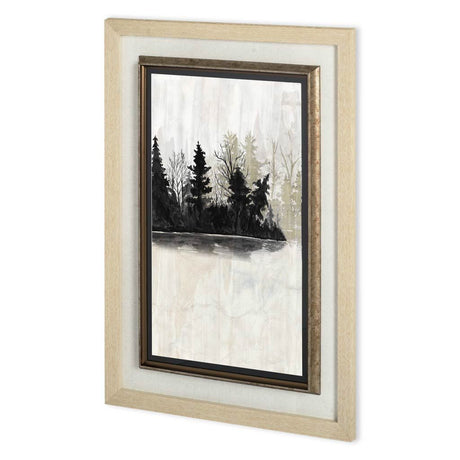 Pine Island II by Naomi McCavitt a Hand Embellished Textured Framed Art Print Matted under Glass from Mercana - Luna Furniture