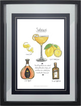 Classic Cocktail - Sidecar by Naomi McCavitt a Framed Art Print Matted under Glass from Mercana - Luna Furniture