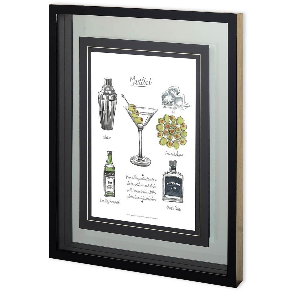Classic Cocktail - Martini by Naomi McCavitt a Framed Art Print Matted under Glass from Mercana - Luna Furniture