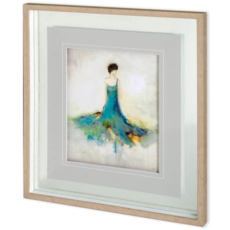 Romantic Poise I by Lisa Ridgers a Hand Embellished Textured Framed Art Print Matted under Glass from Mercana - Luna Furniture