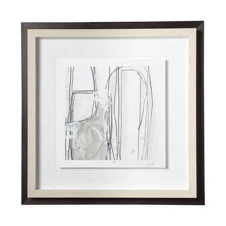 Custom Abstract Logic I by June Vess a Framed Art Print Matted under Glass from Mercana - Luna Furniture