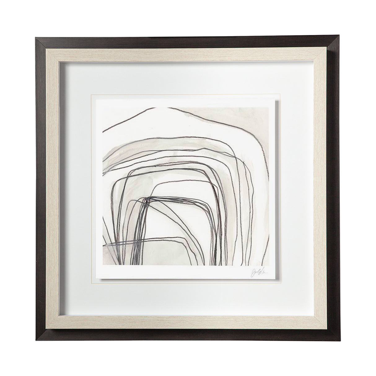 Custom Abstract Logic III by June Vess a Framed Art Print Matted under Glass from Mercana - Luna Furniture