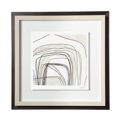 Custom Abstract Logic III by June Vess a Framed Art Print Matted under Glass from Mercana - Luna Furniture