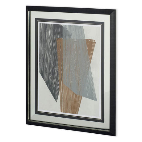 Triangle Stripes I by Jennifer Goldberger a Framed Art Print Matted under Glass from Mercana - Luna Furniture