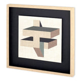 Geometric Perspective II by June Vess a Hand Embellished Textured Framed Decograph Art Print from Mercana - Luna Furniture