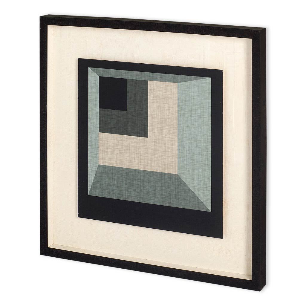 Geometric Perspective I by June Vess a Hand Embellished Textured Framed Decograph Art Print from Mercana - Luna Furniture