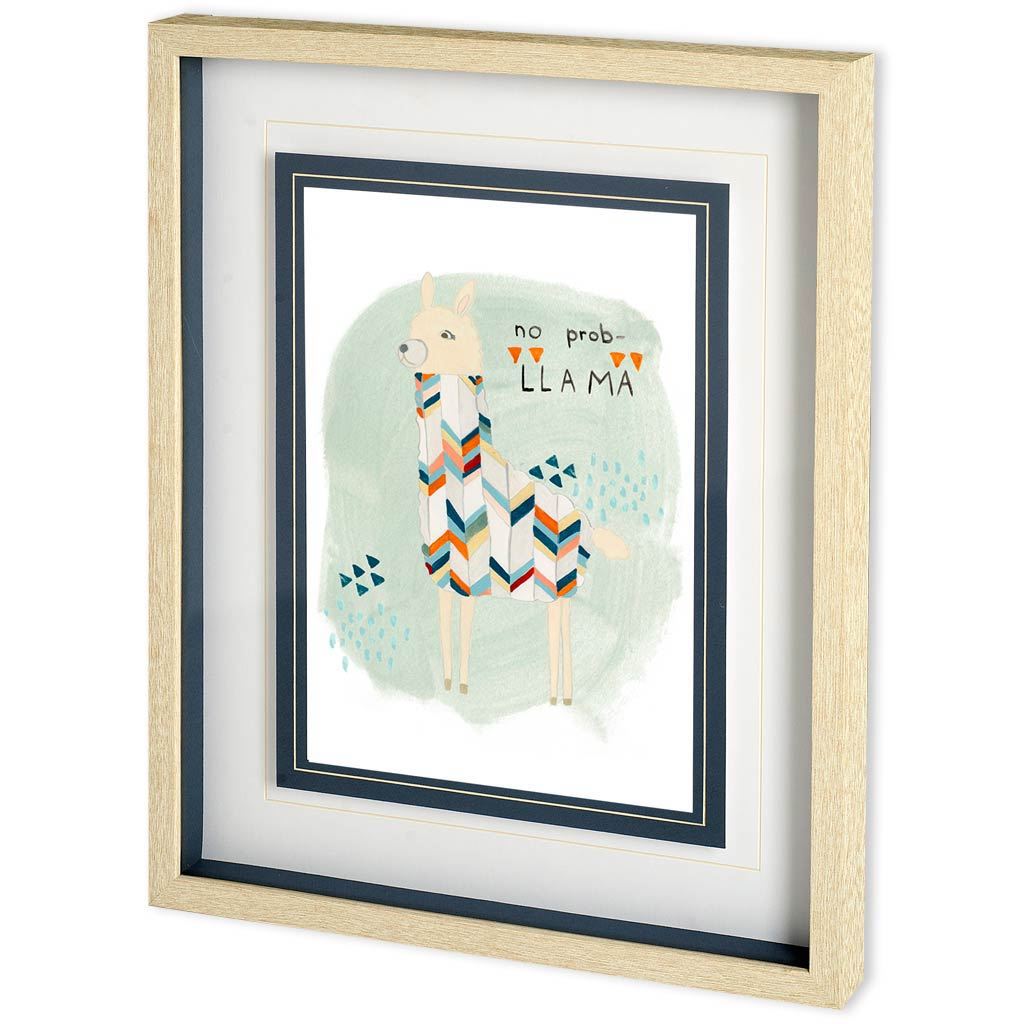 Llama Squad I by June Erica Vess a Framed Art Print Matted under Glass from Mercana - Luna Furniture