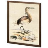 Custom Antique Heron I by Ferdos Maleki a Hand Embellished Textured Framed Decograph Art Print from Mercana - Luna Furniture