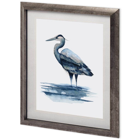 Azure Heron I by Grace Popp a Framed Art Print Matted under Glass from Mercana - Luna Furniture