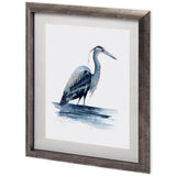 Azure Heron II by Grace Popp a Framed Art Print Matted under Glass from Mercana - Luna Furniture
