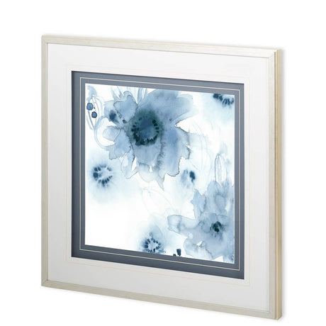 Custom Aquatic Indigo I by June Erica Vess Hand Embellished Framed Art Print Matted under Glass from Mercana - Luna Furniture